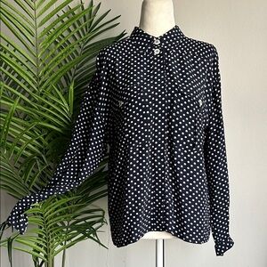 Vintage 90’s Polka Dot Long Sleeve Blouse